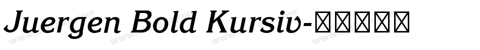 Juergen Bold Kursiv字体转换